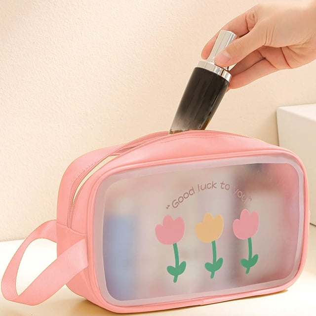 Xihbxyly Neceser Transparente de Gran Capacidad para Maquillaje, Bolsa de Viaje de Pvc Resistente, Multiusos para Artículos de Tocador, Ideal para Casa, Camping y Playa. Ideal para Hombres y Mujeres.