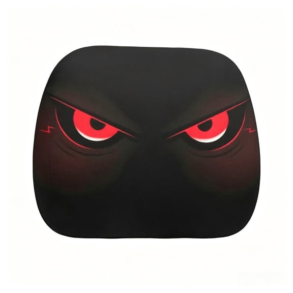 Angry Eyes Car Headrest Cover - Cool Elastic Protector, Stretch Fabric for Auto Interior, Stylish & Comfortable Car Accessory, Ideal Gift for Car Enthusiasts,Black