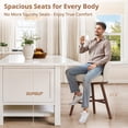 thumbnail image 5 of Carolayne 26" Bar Stool Set of 3 with Upholstered Back, for Home Kitchen, Linen Beige, 5 of 7