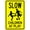 Warning Sign 1, variant on Slow Children At Play With Kids Playing Image Warning Sign - 8"x12" Retro Metal Caution Street Tin Sign, Residential Safety Decor for Business Home Wall Art