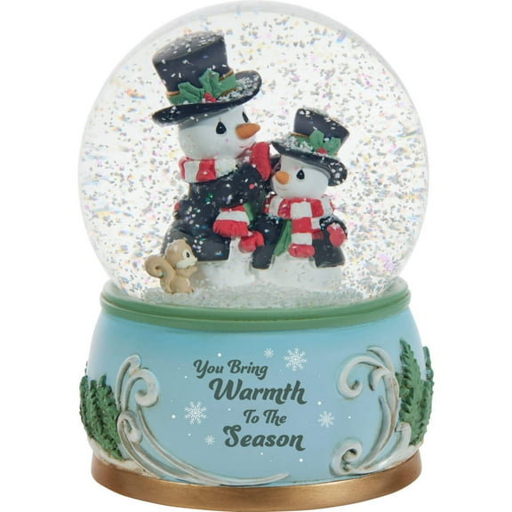 Precious Moments You Bring Warmth To The Season Annual Snowman Musical Christmas Snow Globe, Count 1