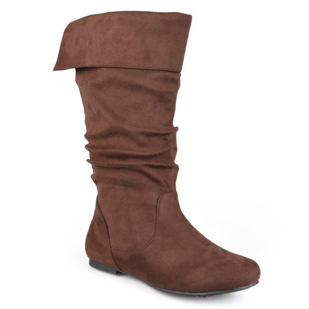 Brinley Co. - Women's Wide Calf Microsuede Slouch Boots - Walmart.com ...