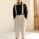 thumbnail image 3 of Odeerbi Niños 3 Pcs Caballero Traje Formal Vestido Camisa + Pantalones de Traje de Suspensión + Corbata de Palo Trajes de Boda Conjunto, 3 of 4