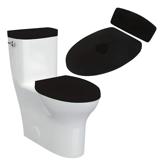 LAMIRO 2-piece soft toilet seat cover set,suitable for toilet seats and cistern lids