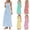 Light Blue, variant on 2026 Summer Dress for Women Gingham Square Neck Sleeveless A-Line Summer Sundress with Elastic Waist