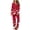 Red J, variant on Jamicy Womens Loungewear Womens Pajama Sets Valentine's Day Two-Piece Pajamas Sets Gradient Soft Long Sleeve Sleepwear Button-Down with Pocket