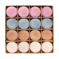 YHAJDS 16PCS Velvet Christmas Balls Ornaments Sets, 6cm/2.36in Colorful Shatterproof Christmas Tree Balls, Xmas Tree Decorations Hanging Ball for Holiday Wedding Party Decor, Christmas Wreath Decor