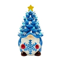 JVBTVB Christmas Dwarf LED Light Decor – Battery Operated Resin Gnome Tabletop Decoration for Holiday, Indoor Festive Accent, Warm White Colorful