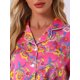 thumbnail image 5 of INSPIRAR CHIC Conjunto de Pijama de Verano para Mujeres, Camisa de Botones con Pantalones Cortos, Talla XS, Rojo Rosa, 5 of 6
