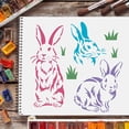 thumbnail image 6 of 1pc Bunny Stencils for Painting 11.8x11.8 inch Rabbits Drawing Template Easter Rabbit Painting Stencils Reusable Bunny Stencil DIY Art and Craft Stencils for Home Decoration, 6 of 7