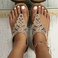 thumbnail image 3 of Women's Flat Summer Sandals: with Adjustable Ankle Strap & Comfortable Open-toe design, 3 of 13