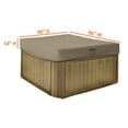 thumbnail image 3 of Hot Tub Cover/Spa Cover 12 Oz Waterproof - 100% Weather Resistant Outdoor Square Spa Cover with Elastic for Snug Fit (14" H x 96" W x 96" D, Beige), 3 of 7