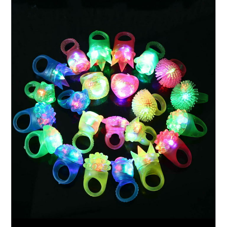 Light Up Rings LED Bracelets Party Favors for Kids Birthday 36pk