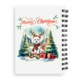 thumbnail image 2 of Merry Christmas Santa Reindeer Antlers Bichon Frise Sleigh Xmas Winter Holiday Spiral Bound Journal Bichons Dog Lovers Gifts Idea 5x7in Spiral Notebook - 00023, 2 of 5