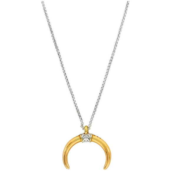 Alex And Ani Horn Two Tone One Size Necklace PC17ENHS