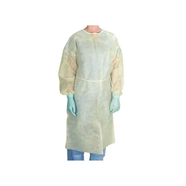MMBM Workwear Surgical Gowns, Long, White & Blue, 1 Box of 5 Pack