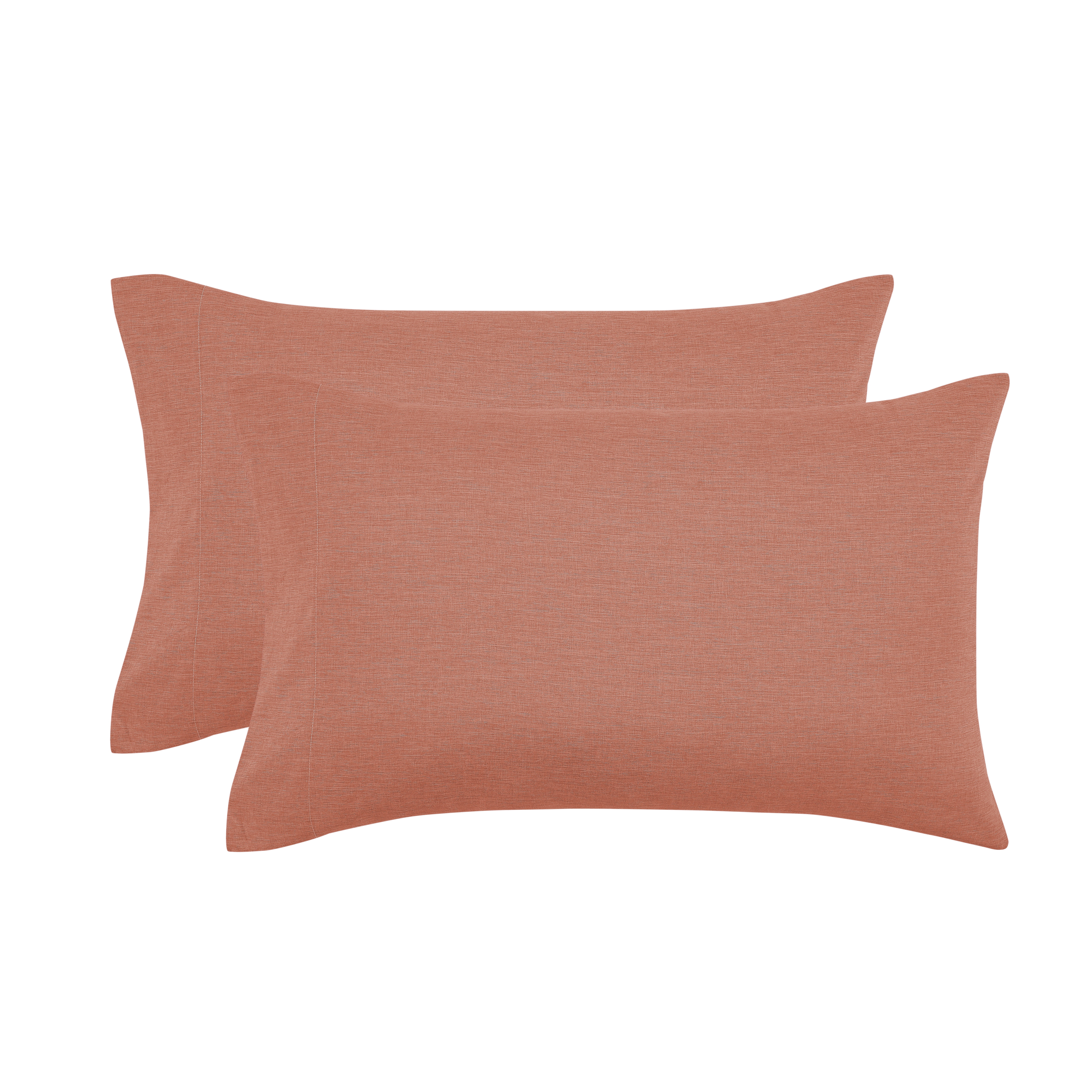 Mainstays Super Soft Textured Microfiber Bed Sheet Set, Full, Terracotta Dream, 4 Piece