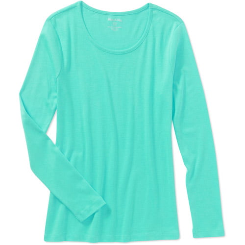 New White Stag cotton long sleeve scoop neck tees 7 colors 5 sizes