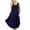 Blue, variant on Women Full Slips Sexy Chemise V Neck Straight Dress(Blue,XXL)