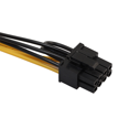 thumbnail image 5 of 5X PCI-E PCI Express 6Pin Female to Dual Dual 2-Port 8Pin (6+2Pin) Male F/M Adapter GPU Video Card Power Cord 18AWG 20cm, 5 of 5