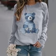 thumbnail image 2 of Danhjin Women's Trendy Sweatshirts Print Loose Fashion Pullover Tops Fall Winter Long Sleeve Crew Neck Graphic Casual Comfy Soft Shirts, 2 of 6