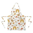 thumbnail image 2 of Red Mushroom Rainbow White Pattern Apron-Garden Aprons for Women with Pockets-Cotton Linen Waterproof Kitchen Cooking Gardening Aprons Adjustable for Kitchen,Cooking,BBQ and Salon 33x27 Inch, 2 of 7