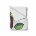thumbnail image 2 of Cocoa Soft Flannel Fleece Throw Blanket, Exotic Food Theme Tropical Organic Botanical Harvest Healthy Plants Watercolor, Cozy Plush for Indoor and Outdoor Use, 50" x 60", Multicolor, by Ambesonne, 2 of 6