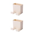 thumbnail image 2 of jesticaly Mobile Phone Holder Smartphone Hanging Storage Rack Wall Mounted Wall Mounted Remote Control Organizer Stand beige 2Set, 2 of 6