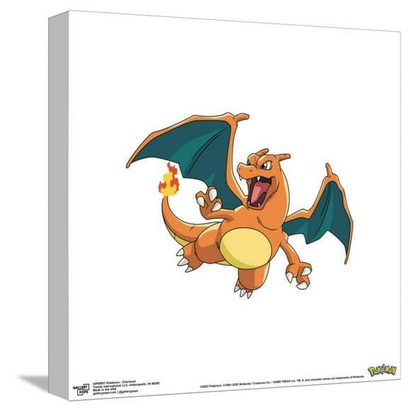 Trends International Gallery Pops Pok mon - Charizard Canvas Wall Art Unframed Version 12"" x 12"" Gallery Pops Canvas Wall Art