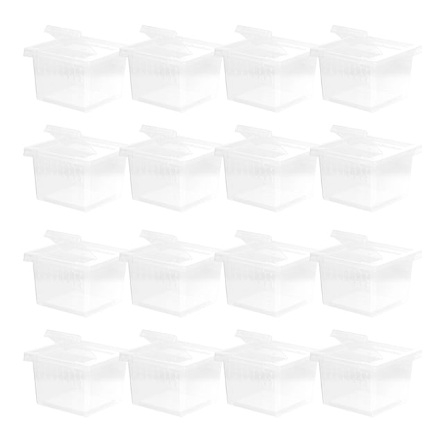 unbranded 30Ud Caja Transparente Para Cría Y Alimentación De Reptiles Con Plataforma Para Y