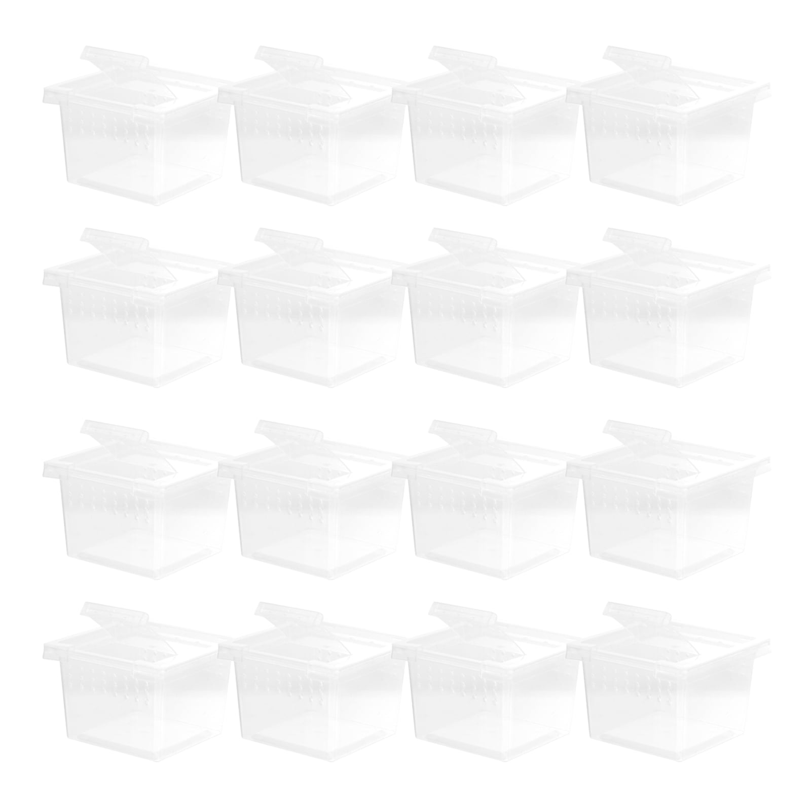 WESIEVYA 30-Pack Plastic Snake Cage Terrarium Breeding Boxes with Design for Reptile Habitat