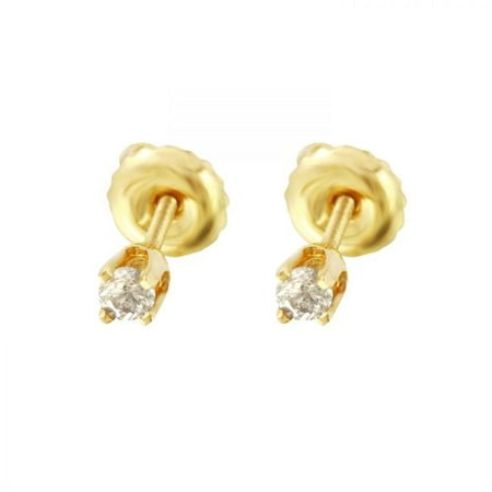Foreli 0.14CTW Diamond 14K Yellow Gold Earrings