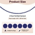 thumbnail image 3 of Uxcell 6.56ft x 1.18 inch Felt Ball Garland, Pom Pom Garland with 30 Balls Sapphire Blue 3 Count, 3 of 6