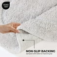 thumbnail image 4 of Superior Non-Slip Washable Bath Rug Set, 20" x 30", 24" x 36", Silver, 4 of 11