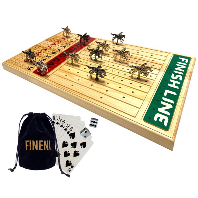 Juego de carreras de caballos FINENI Horse Race con 11 caballos de metal