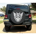 thumbnail image 5 of Brawny Decepticon - 37-in - US Made SpareCover® - Brawny Series Transformers - Heavy Jet-Black Vinyl Denim Texture - High Endurance Tire Cover, 5 of 5