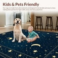 thumbnail image 5 of Whimsical Starry Sky Design Kids Decor Play Area Rug, Soft Rug, Non Slip, Stain Resistant, Washable Area Rugs for Living Room, Bedroom (Blue) 3x5ft, 5 of 6