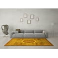 thumbnail image 3 of Ahgly Company Indoor Square Oriental Yellow Modern Area Rugs, 7' Square, 3 of 4