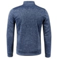 thumbnail image 4 of Men's Full Zip Up Sweatshirt Without Hood Fall Fashion Jackets Zipper Mock Neck Coat Casual Long Sleeve Top With Zipper Pockets Navy XL, 4 of 4