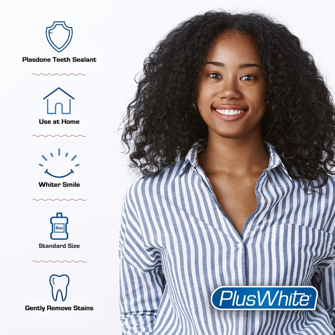 (3 pack) Plus White Post Whitening Stain Rinse - Protects Against Smoking, Wine, & Coffee - Dentist Recommended Whitening Teeth Rinse, 6 oz