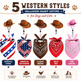 thumbnail image 5 of Pet Cowboy Costume for Cats and Small Dogs, Cat Cowboy Hat with Bandana, Western Halloween Costume Accessories for Dog, Christmas, Holiday Party, Cosplay and Photos, 5 of 6