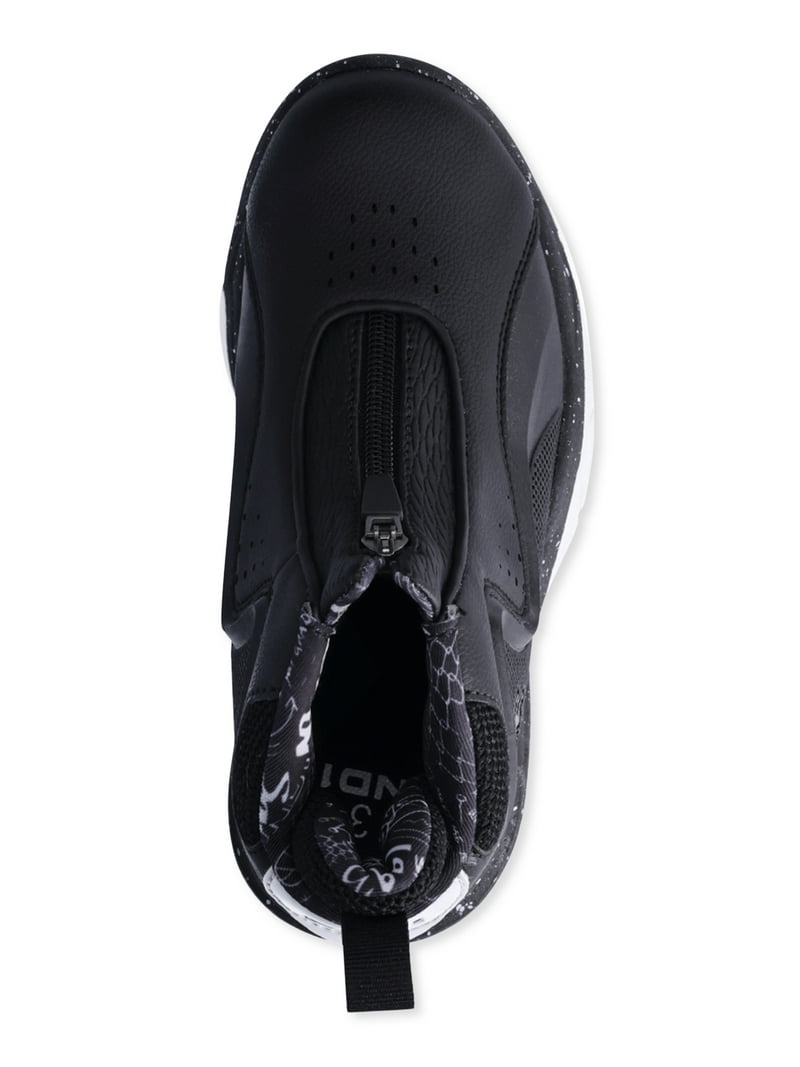ake0211ページ AND1 Boys Zip Basketball Sneakers Faux Leather Ankle Strap