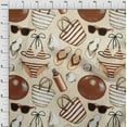 thumbnail image 4 of oneOone Cotton Flex Brown Fabric Beach Dress Material Fabric Print Fabric By The Yard 40 Inch Wide, 4 of 4