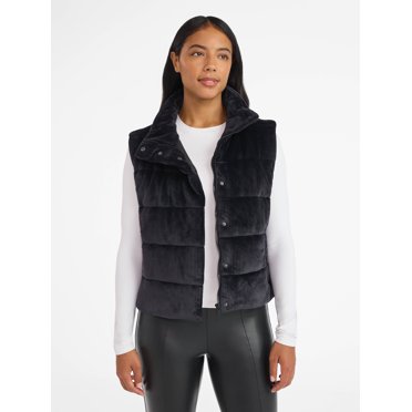 Avia Women's and Women's Plus Velour Ribbed Vest, Sizes XS-4X