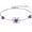 Feb-Amethyst Purple, variant on Irish Knot Heart Shaped Birthstone Bracelet 925 Sterling Silver Trinity Love Knot Gemstone Adjustable Bracelet for Anniversary Women Gifts