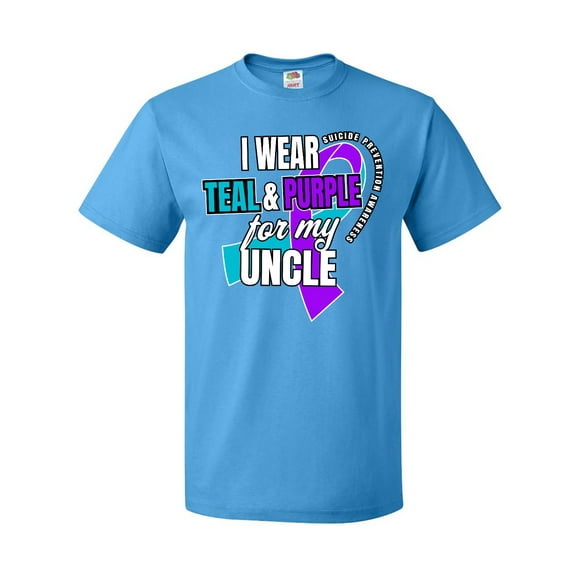 Inktastic Suicide Prevention I Wear Teal and Purple For My Uncle T-Shirt