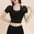 thumbnail image 4 of Ltctricy Workout Crop Tops for Women Seamless Short Sleeve Crew Neck Slim Athletic T Shirts Cropped Yoga Gym Tees, 4 of 6