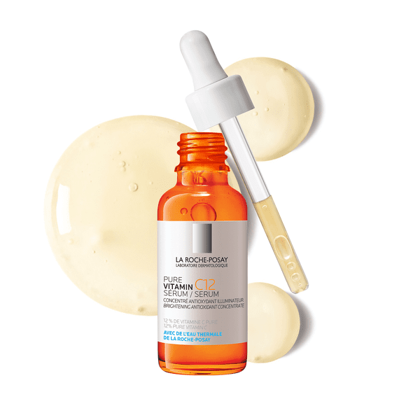 La Roche-Posay 12% Pure Vitamin C Serum, Brightening Anti-Aging Face Serum for Sensitive Skin, 30mL