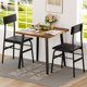 thumbnail image 1 of Conjunto de comedor pequeño para 2 personas - Mesa cuadrada de madera y metal con 2 sillas tapizadas - Diseño compacto y ahorra espacio - Ideal para cocina, comedor, apartamento o rincón de desayuno, 1 of 7
