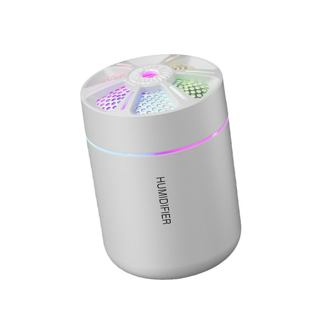 Mini humidificador de aire de escritorio, silencioso, portátil, difusor de aceites esenciales, aroma Blanco
